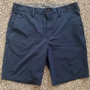 Hurley Men's Dark Blue Flat Front Shorts